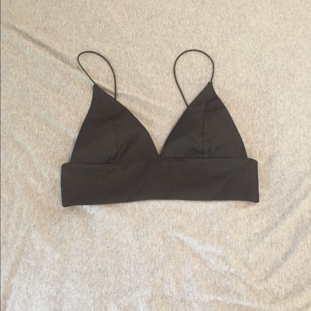 Structured triangle bra top